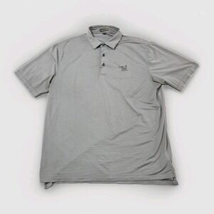 Peter Millar Summer Comfort Polo Shirt Mens XL Performance Striped Desert Willow